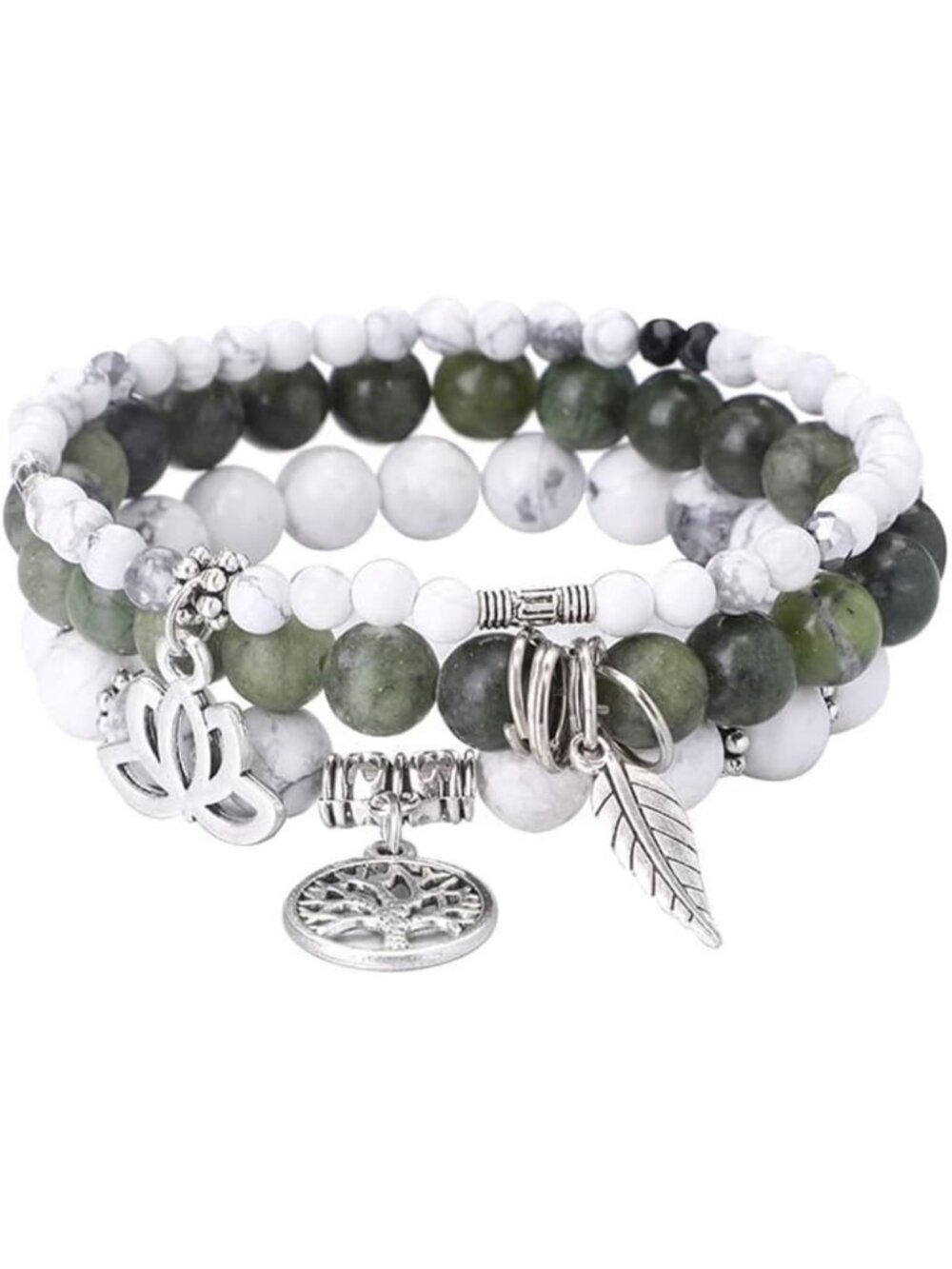 Multilayer Tree of Life Yoga Bracelets - Chakra Healing Stones for Stress Relief